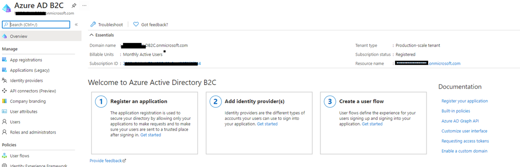 Getting Start With Setup New Active Directory B2C Tenant In Microsoft Azure